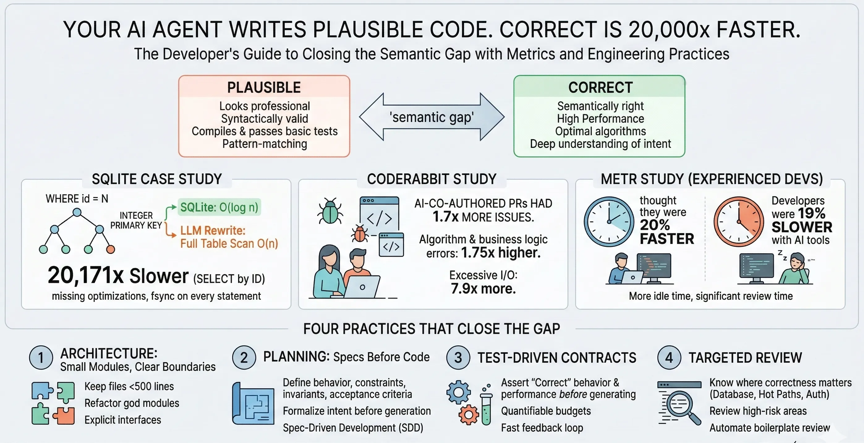 Your AI Agent Writes Plausible Code. Plausible Is 20,000x Slower Than Correct.